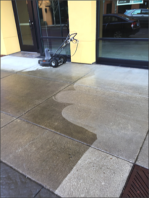 Concrete Pressure Washing at a Eugene Business